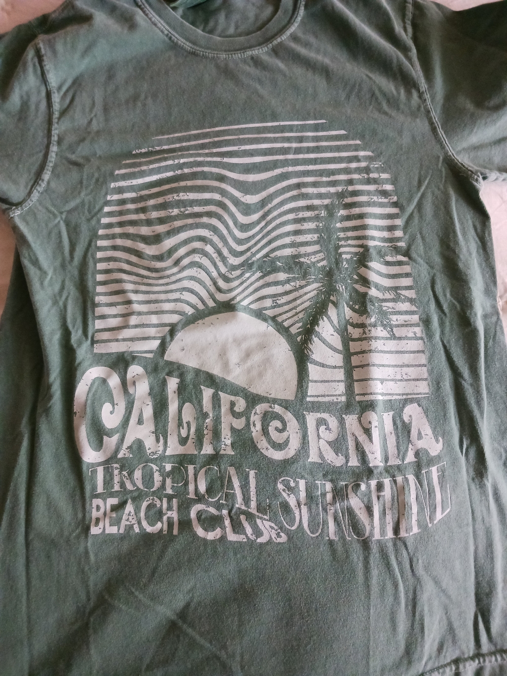 Vici Teal Graphic T-Shirt with White Sunshine Print - Picture 2 of 4